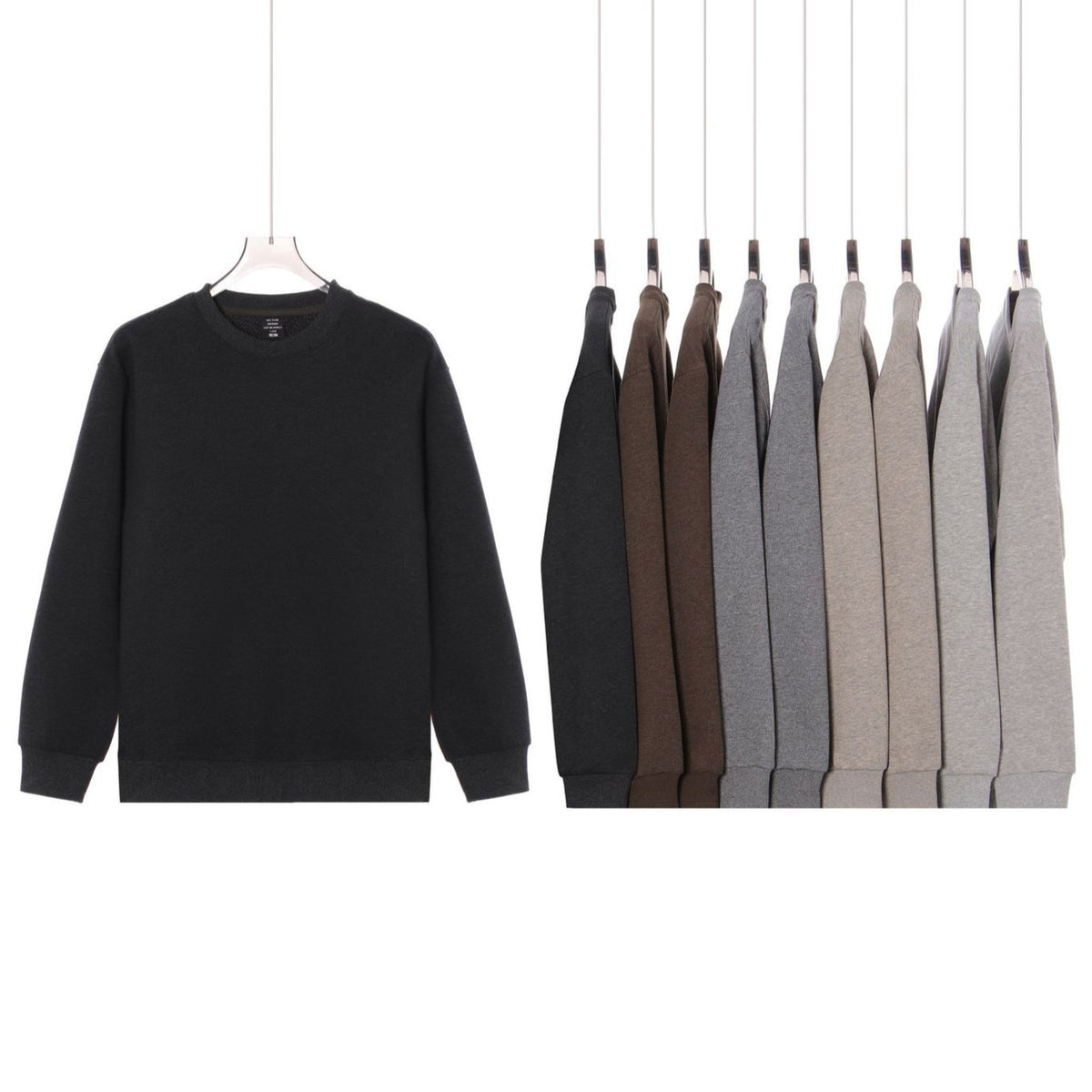 Loose fit crew neck long sleeve sweatshirt