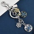 Metal keychain cute fruit set with diamonds apple keyring...
