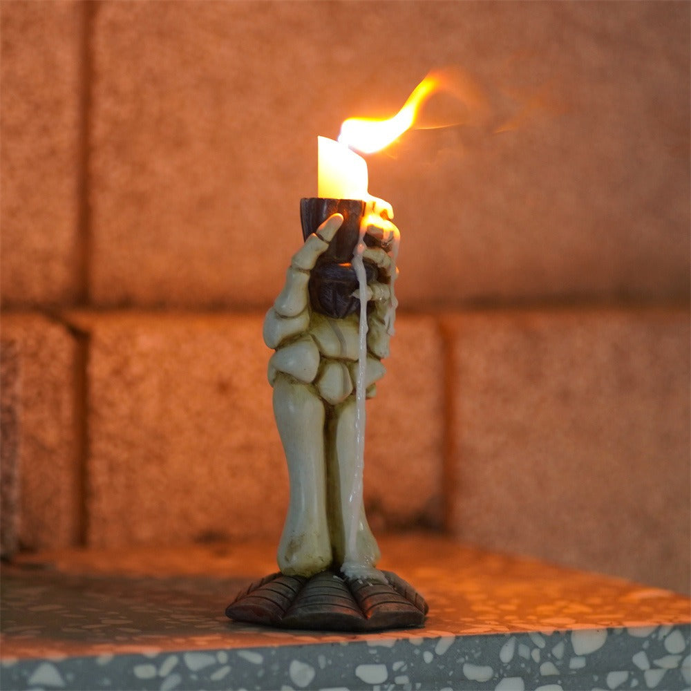 Skull long candle base