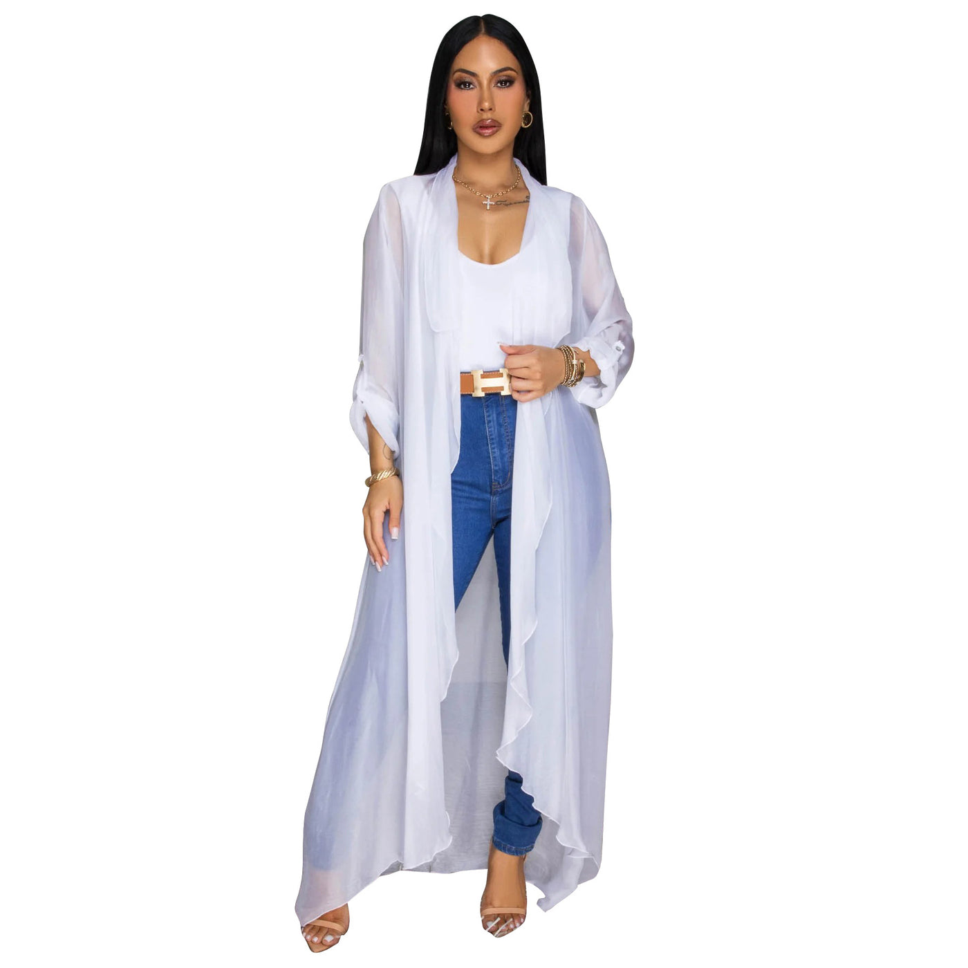 Long cardigan sunscreen jacket