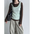 Layered Knit Camisole Top for Women