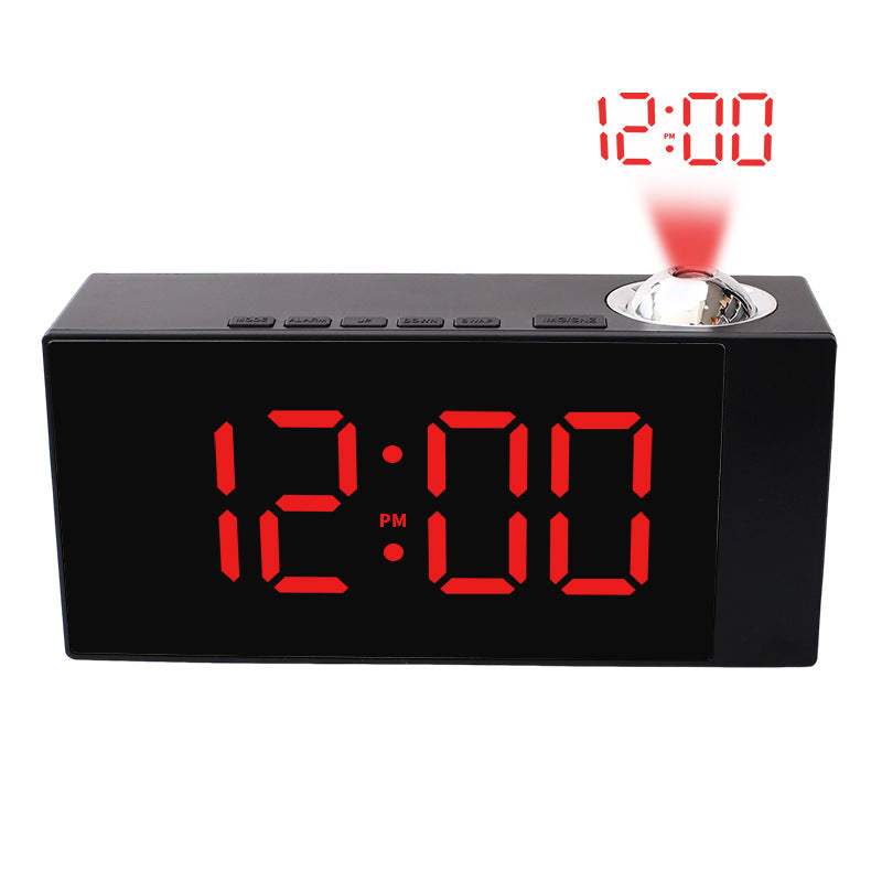 Mirror LED projection clock Multifunctional clock Bedhead plug in clock