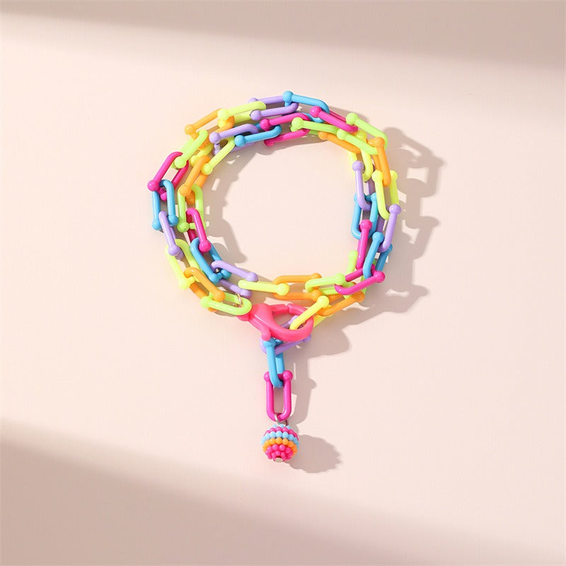 Handmade chain splicing anklet