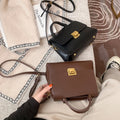 Oxblood Top-Handle Bag