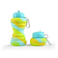 Donut Folding Silicone Bottle Foldable Outdoor Sports Goods Portable...