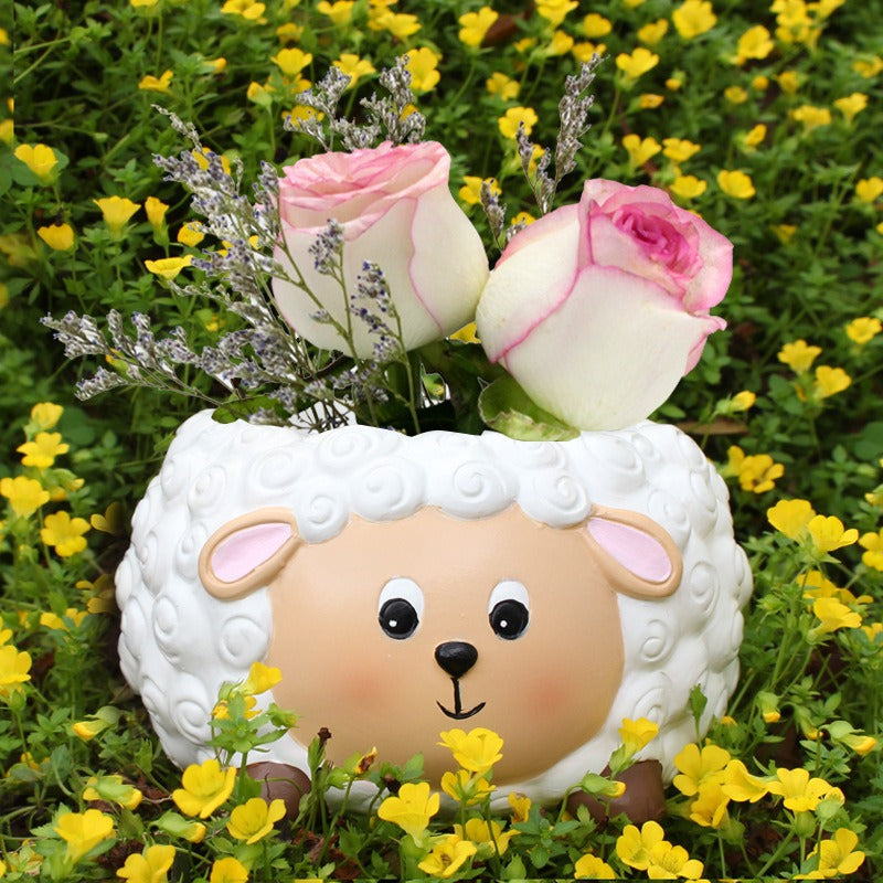 Lamb succulent plant tabletop decoration small flower pot