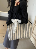 Striped Canvas Tote