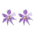 Resin earrings acrylic earrings flower shaped earrings vintage earrings