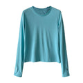 Simple and Versatile Regular Shoulder Double-Layer Rolled Cuff Round...