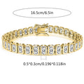 BLUEONE Square Full Zircon Tennis Bracelet for Men and Women