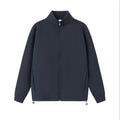 Zipper stand up collar cardigan jacket