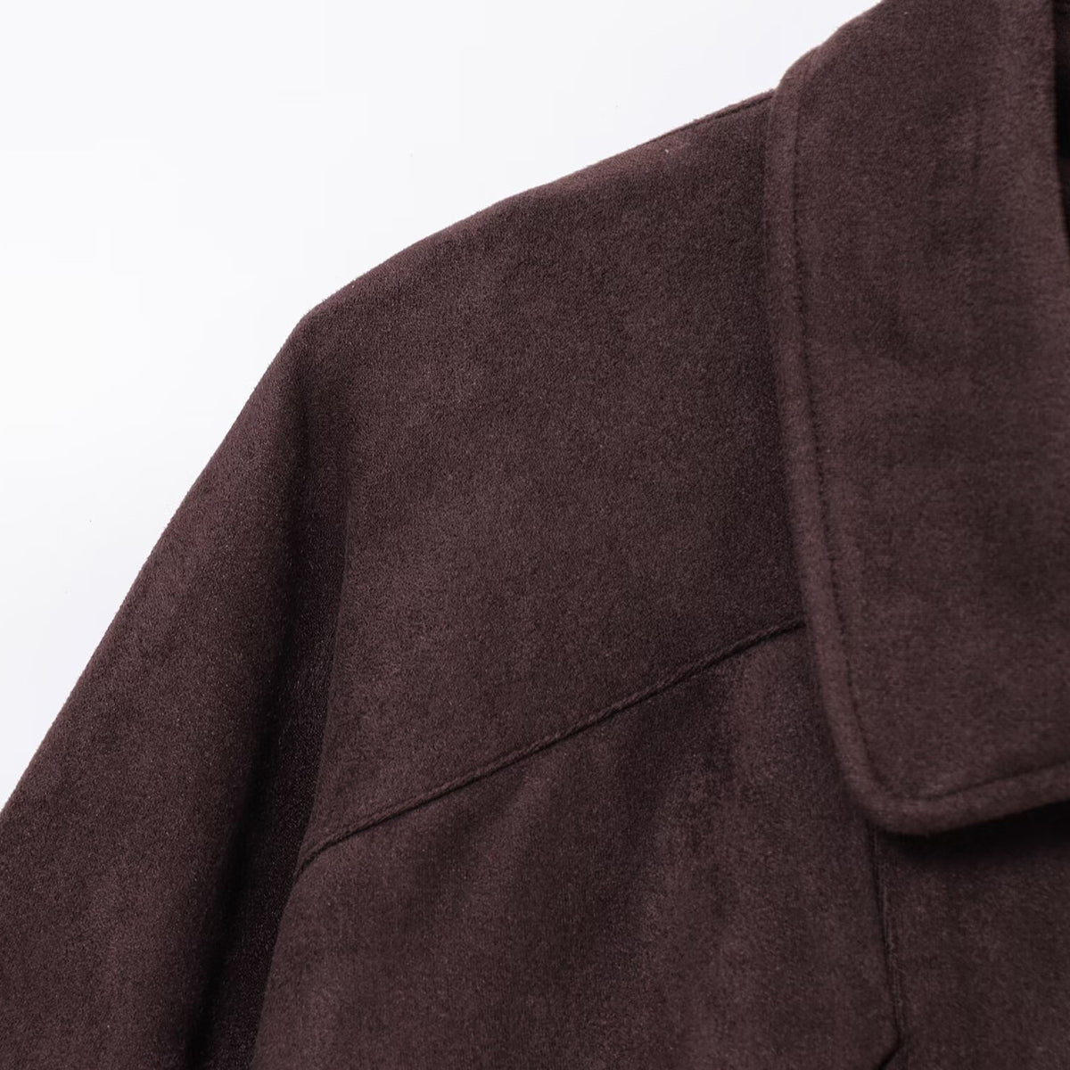 Suede motorcycle wind belt belt jacket