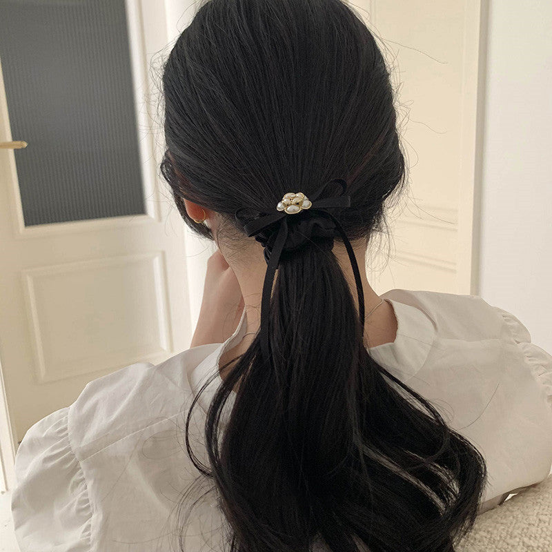 Camellia Bow Ribbon Hair Tie Women's Hair Rope Headdress Hair Accessories