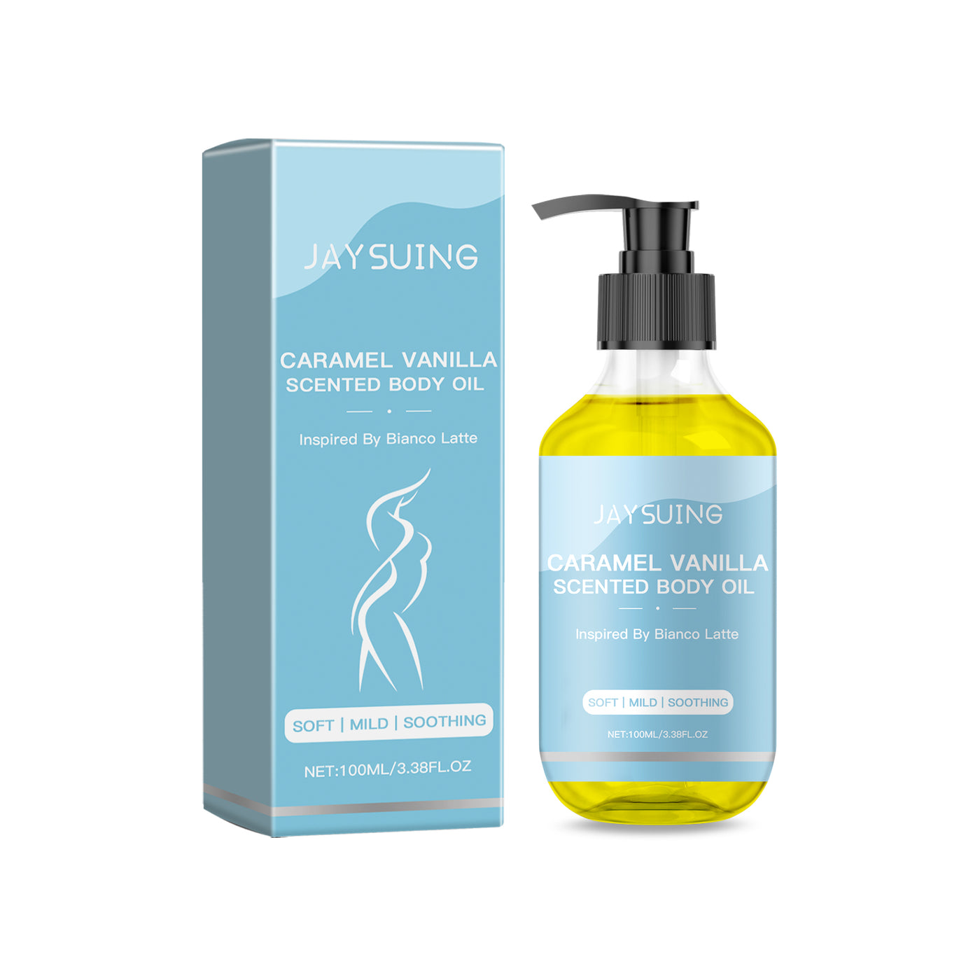 Caramel Vanilla Body Oil, Moisturizing And Moisturizing Body And Skin Massage Oil