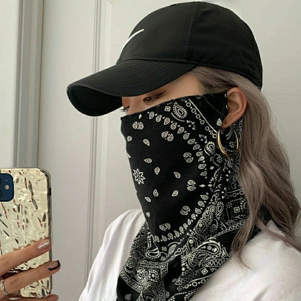 Sunscreen Mask Female Full Face UV Protection Ice Silk Face Mask Washable Sunshade Mask