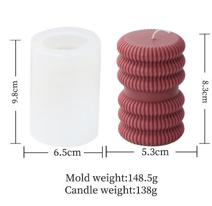 Striped Silicone Candle Mold