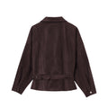 Suede motorcycle wind belt belt jacket