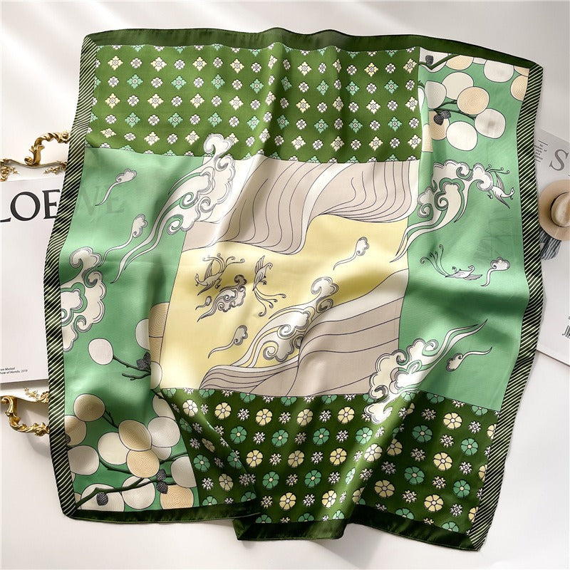 professional square scarf imitation silk scarf