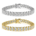BLUEONE Square Full Zircon Tennis Bracelet for Men and Women