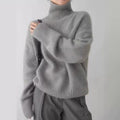 Women's thick and loose autumn and winter high neck sweater