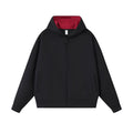 Color blocked zipper cardigan jacket