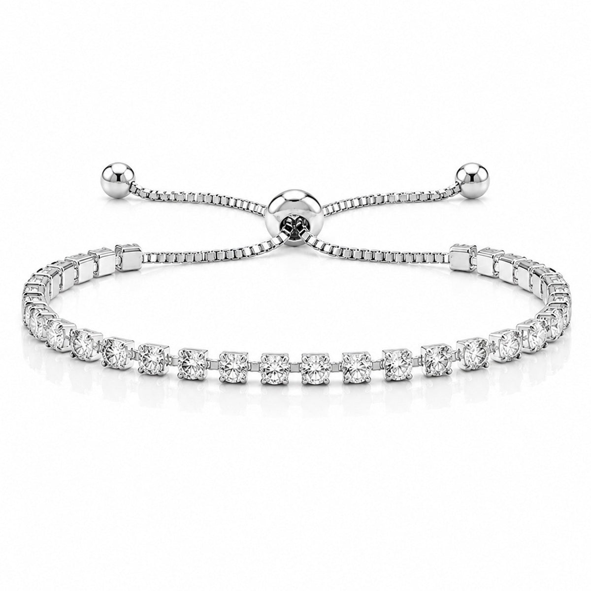 Hip Hop Tennis Zircon Chain Bracelet for Men and Women, Simple Fashion Jewelry