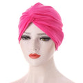 Muslim Women Stretch Cotton Striped Beanie Turban Chemo Hat...