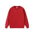 Solid color round neck pullover hoodie