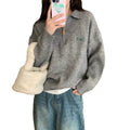 POLO Half Zipper Sweater for Women