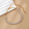 Irregular diamond rhinestone anklet