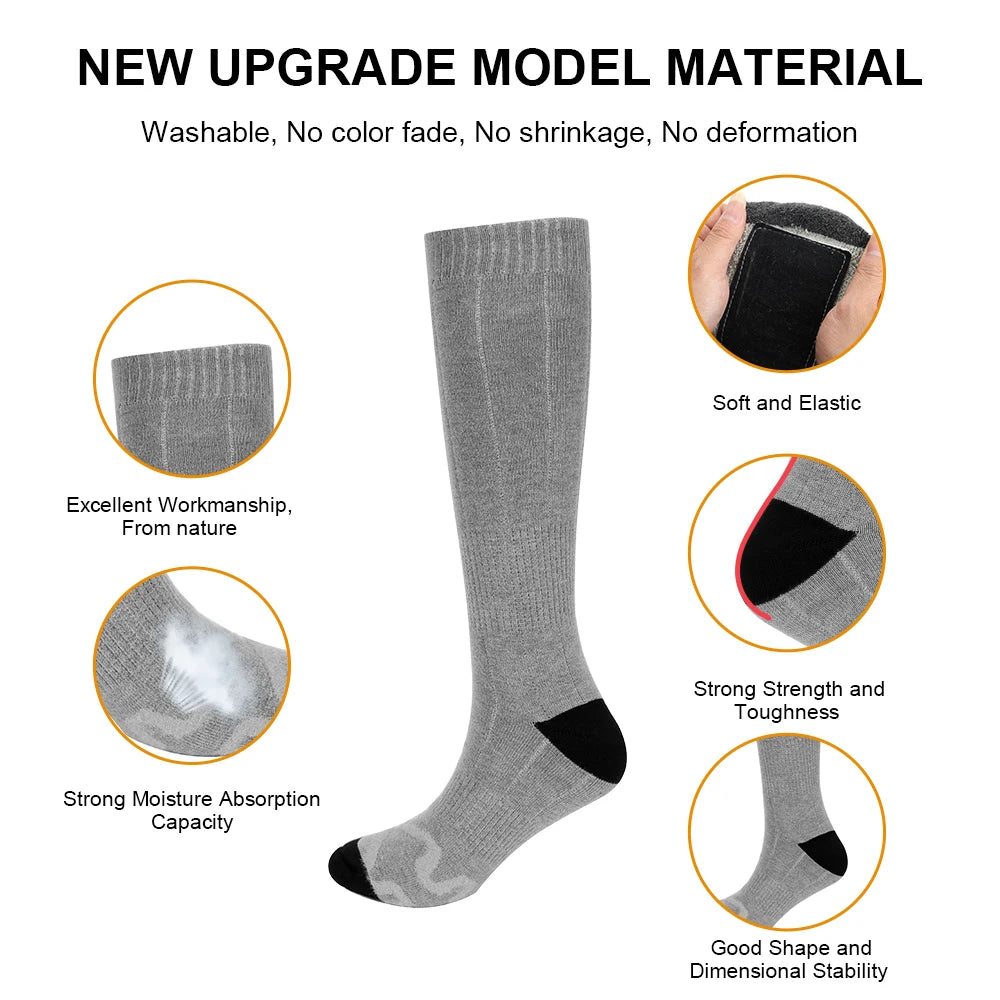 Heating Sock Three Modes Elastic Comfortable Water Resistant Electric Warm Sock Set