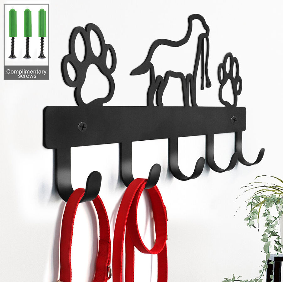 Modern Metal Wall-Mounted Key Holder,5-Hook Decorative Rack, Entryway Organizer
