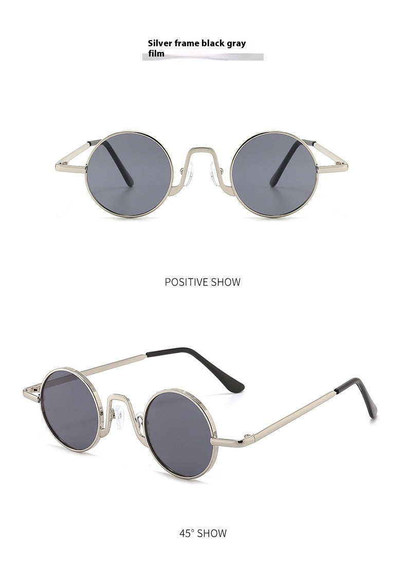 Retro Hip Hop Sunglasses Small Frame Round