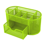 1Pc Metal Mesh Pencil Holders Desk Organizer With 9 Compartment Pen Holder Storage