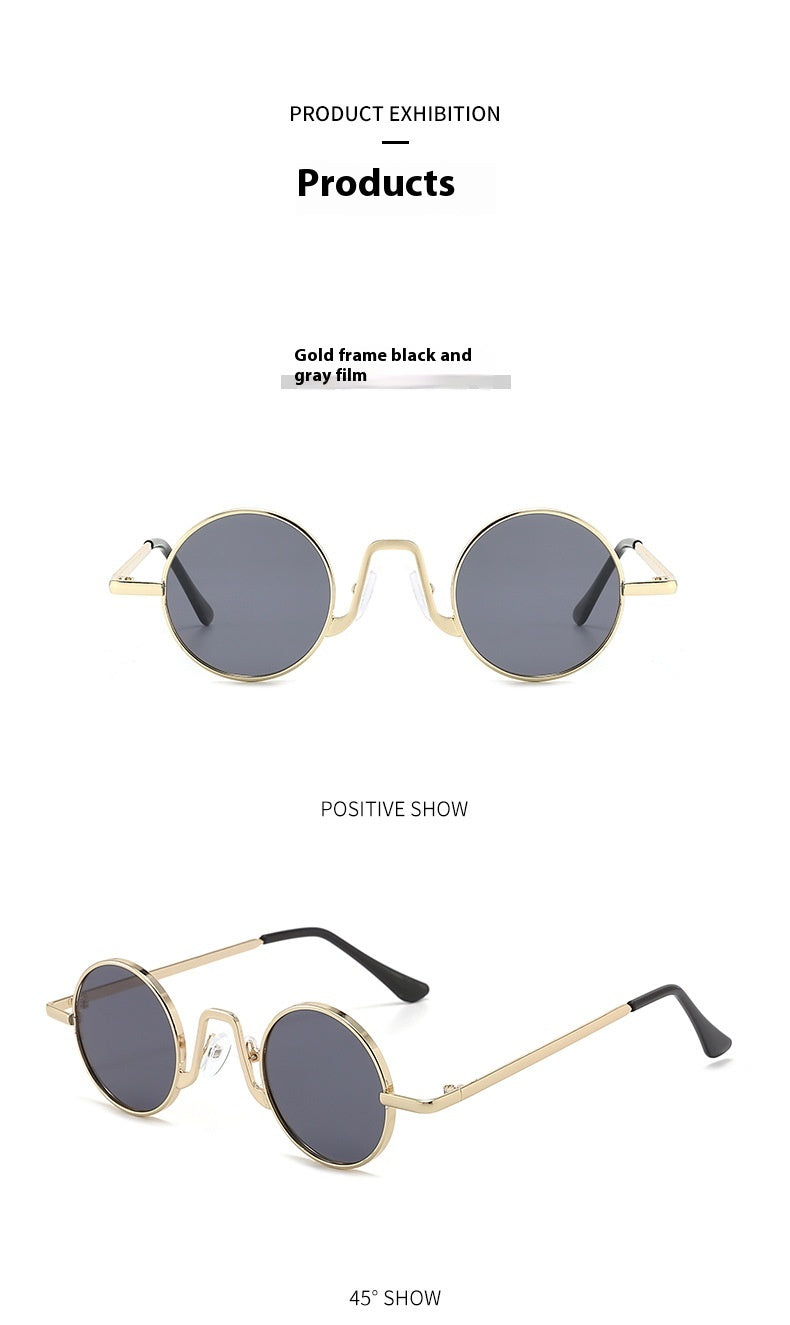 Retro Hip Hop Sunglasses Small Frame Round