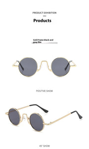 Retro Hip Hop Sunglasses Small Frame Round