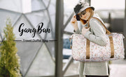 Women's Travel Bag With Toiletry Pouch  Carry-on Overnight & Weekend Bag For Travel, Yoga, And Gym  White Floral Design