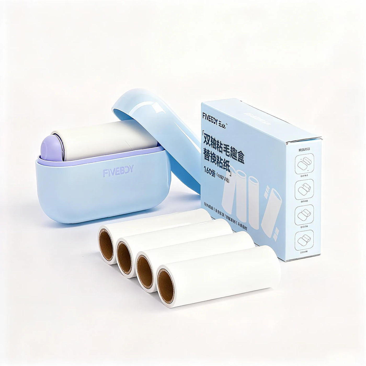 Portable Pet Hair Remover With Lid Reusable, Palm-Sized Lint Roller Pocket-Sized Travel Essential For Removing Cat And Dog Hair