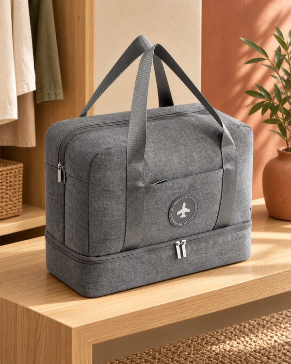 Cationic Fabric Waterproof Travel Bag Large Capacity Double Layer Beach Bag Portable Duffle Bags Packing Cube Weekend Bags