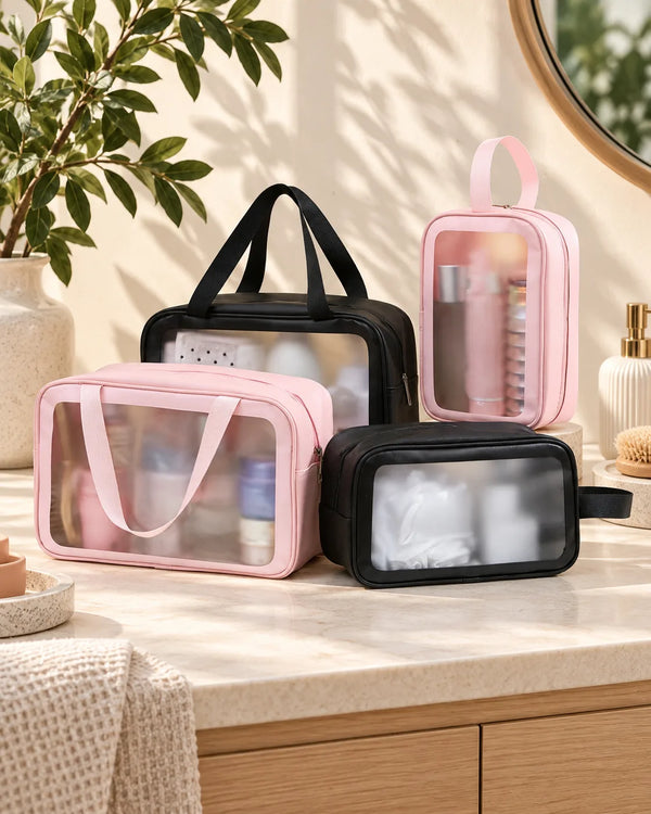 Cosmetic Bag Toiletry Bag Portable Wash Bag Letter Organizer Ins Transparent Storage Bag