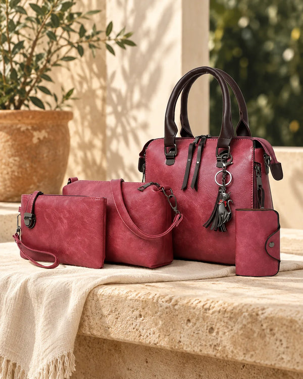 4in1 Designer Leather Handbag