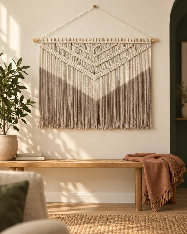 Nordic Style Home Wall Decor Hand-Woven Tapestry Vintage Cottage Room Decoration Background Wall Hanging