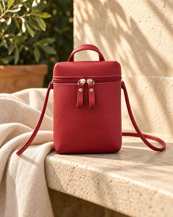 Travel Small Women Cell Phone Purse PU leather Cute Tote Shoulder Sling Bag Crossbody Bag Straps