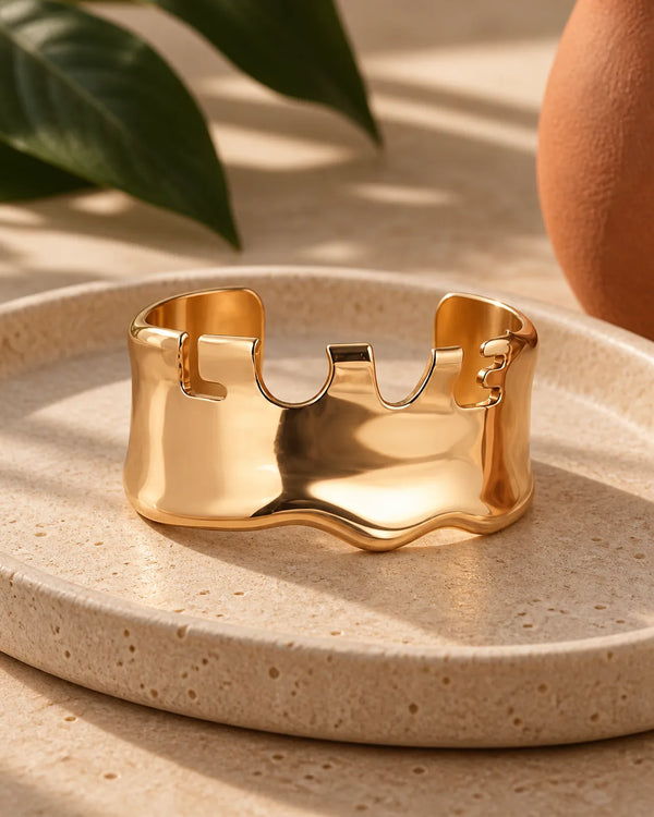 Metal style temperament niche versatile bracelet Bracelet irregular opening bracelet