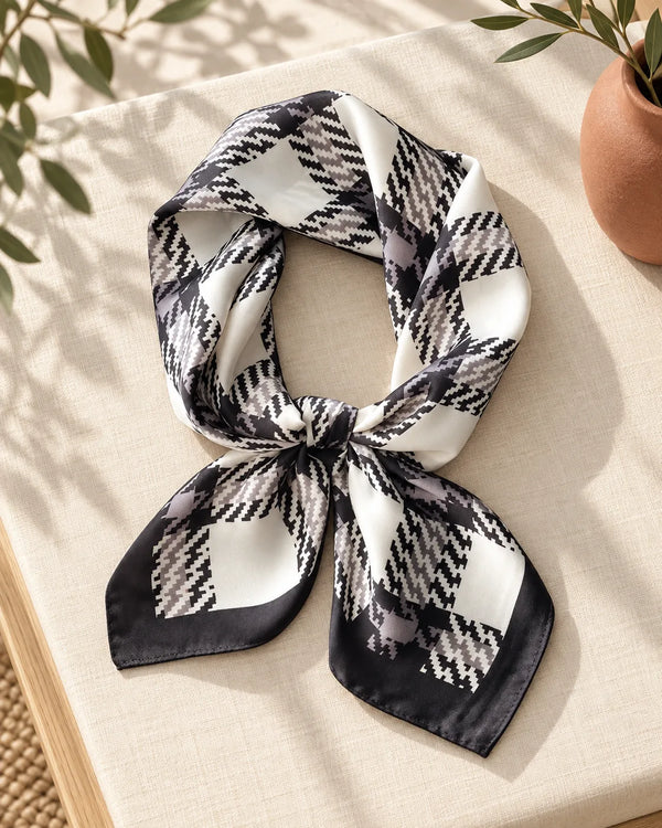 Checkered Scarf  Women's Square Scarf Professional Scarf