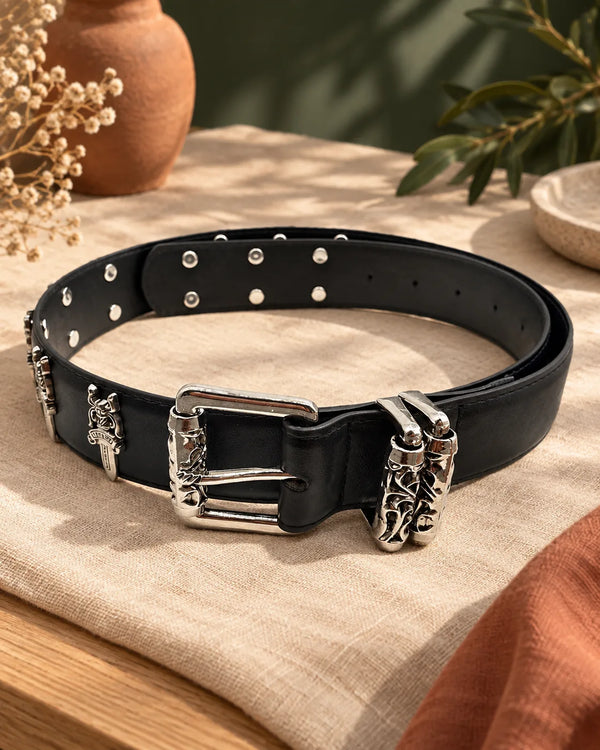 Hollow belt denim belt