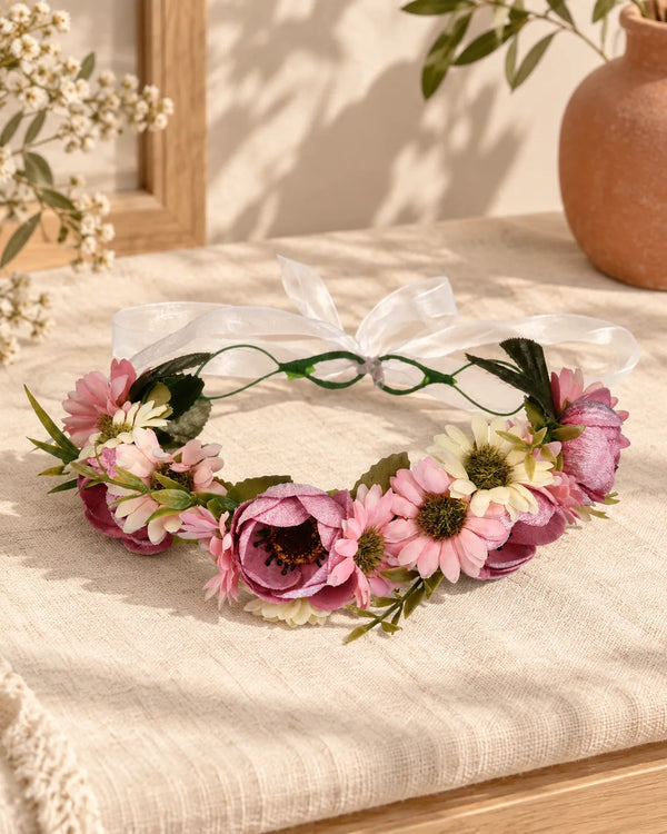 Pearl velvet flower headband headband rose flower headband photo shoot