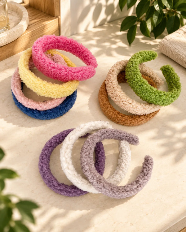 Plush headband hair clip