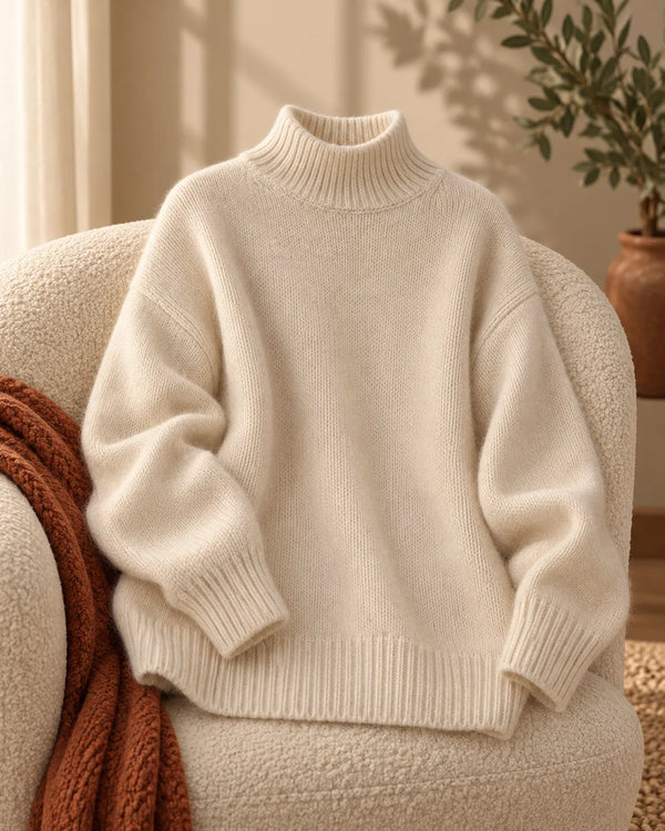 Women's thick and loose autumn and winter high neck sweater