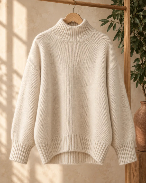 Women's thick and loose autumn and winter high neck sweater